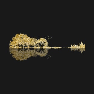 Gold Guitar Nature T-Shirt