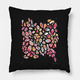 Carnival Drops No. 1: the 1st Piece to a Brightly Colored Abstract Art Series Pillow