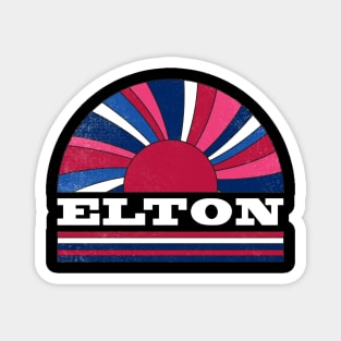 Elton Proud Name Personalized Retro Flowers Beautiful Magnet