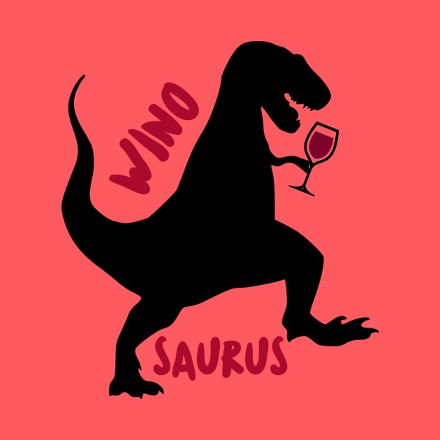 Winosaurus Rex Wine Loving Dinosaur by Ghost Of A Chance 