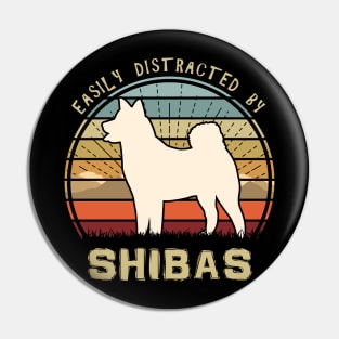 Easily Distracted By Shibas Pin