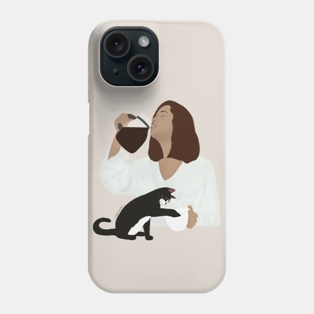 Where is my coffee Phone Case by LaMonitaStudio