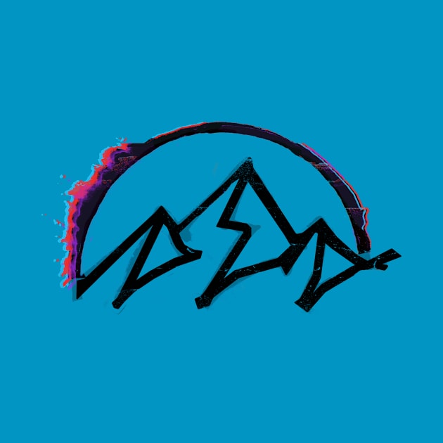 mountain sketch logo splash by pholange