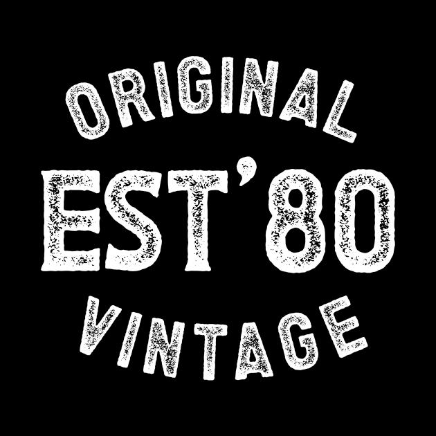 Original Vintage 1980 Birth Year by SalamahDesigns