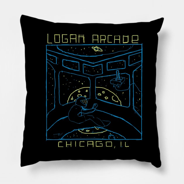 Spaceman by Ethan D'Ercole Pillow by Logan Arcade