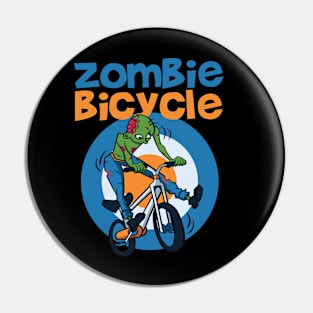 Zombie driving bicycle Pin