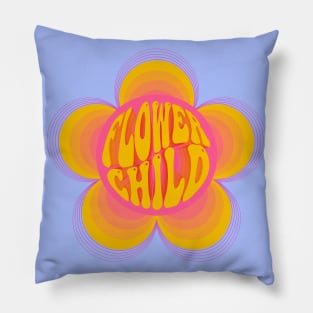 Retro Flower child Pillow