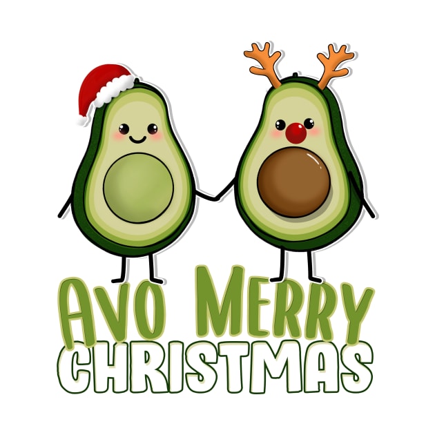 Christmas Avocados Avo Merry Christmas by SusanaDesigns