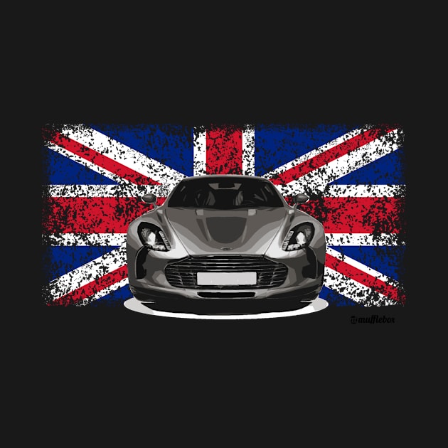 Aston Martin One 77 British Flag by mufflebox