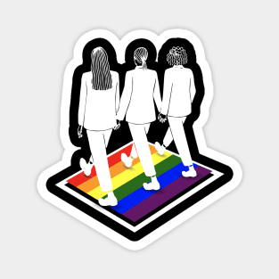 Women's Rainbow LGBT Crosswalk Magnet