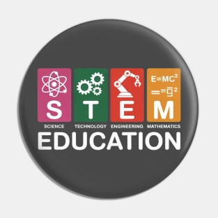 STEM Education Teacher School Teach Educated Steminist Pin