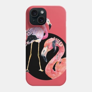 Pink Flamingos with humor Phone Case