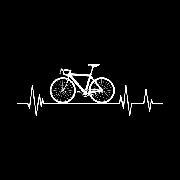 Bicycle Heartbeat,Cyclist Biker Heartbeat Biking ,cycling lovers by mezy