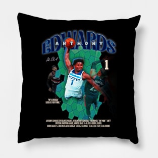 "Ant Man" Anthony Edwards Minnesota Timberwolves Graphic Vintage Basketball Bootleg Pillow