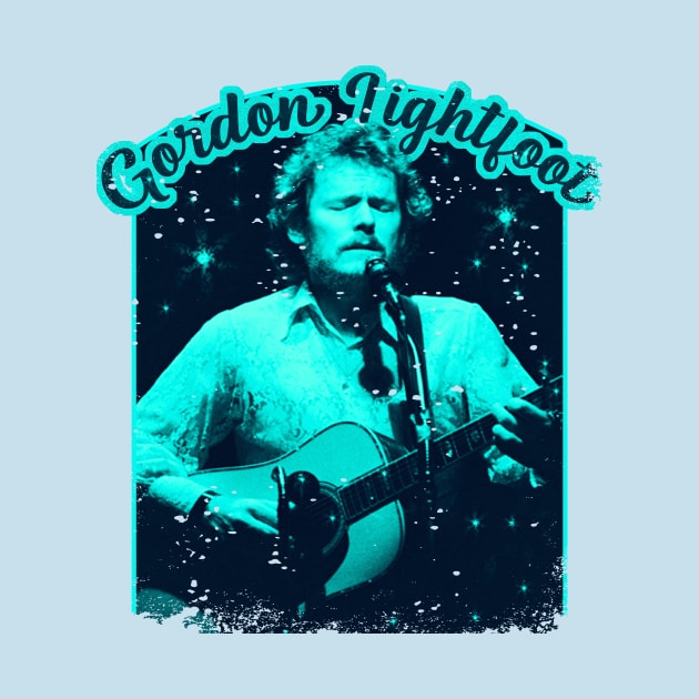 Gordon Lightfoot Vintage 70s Tour Style by nowsadmahi