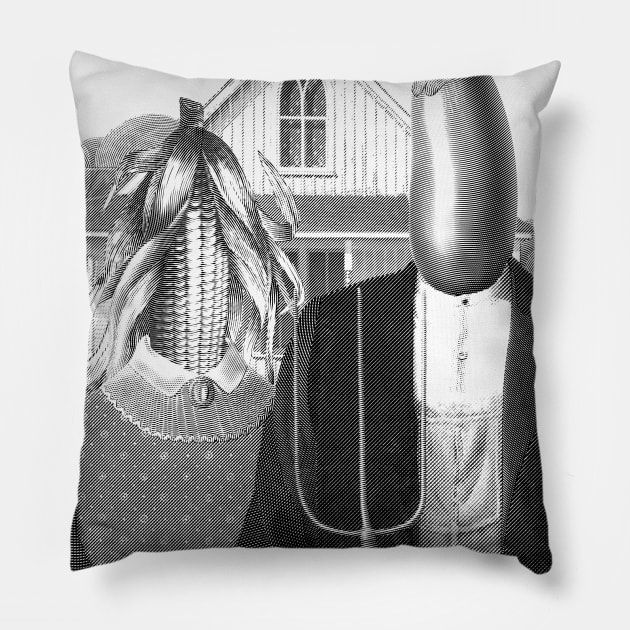 Organic Gothic v2 Pillow by Knocking Ghost