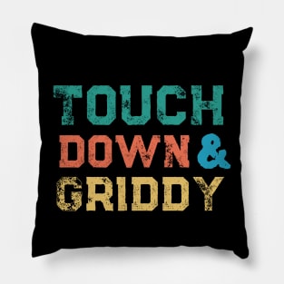 Touchdown Griddy Vintage Retro Football Pillow