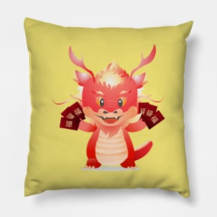 Dragon With Red Envelope Pillow