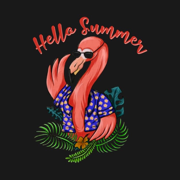 Hello summer flamingo flower by Sauconmua Conlaigi99