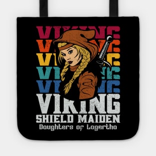 Daughters of Lagertha Vintage Viking Shield Maiden Tote