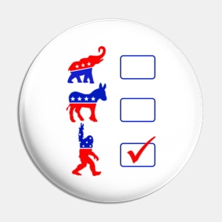 Elect Sasquatch | Elect Bigfoot | Vote for Bigfoot | Vote For Sasquatch Pin