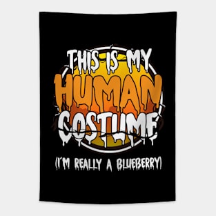 This Is My Human Costume I'm Really A Blueberry Funny Lazy Halloween Costume Last Minute Halloween Costume Halloween 2021 Gift Tapestry