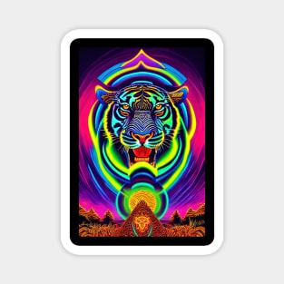 Psychedelic Pop art - TIGER Magnet