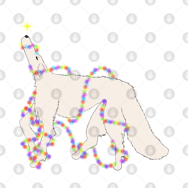 Christmas Borzoi by Milk Soaked Art