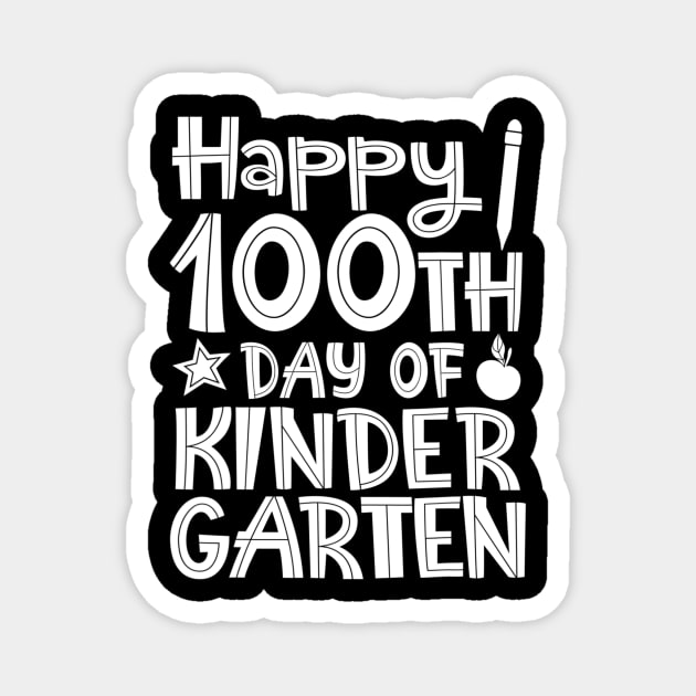 Happy 100th Day of Kindergarten Teacher or Student Magnet by dashawncannonuzf