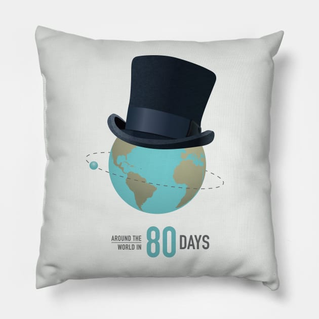 Around the World in 80 Days Pillow by MoviePosterBoy