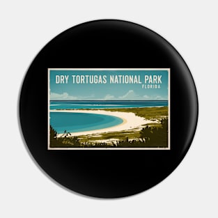 Dry Tortugas Vintage Landscape Pin