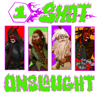 One-shot Onslaught Retro Logo Magnet