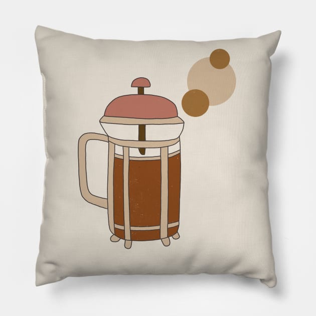 French Press Pillow by Hopeful Healing