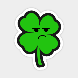 Grumpy Four Leaf Clover Magnet