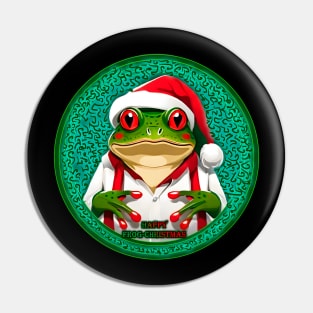 Happy Frog-Christmas Pin