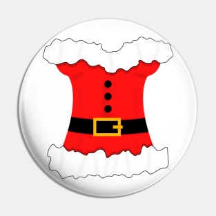 White and Red Corset Christmas Mrs Claus Pin