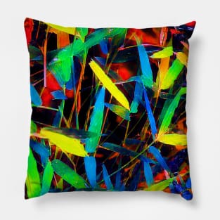 Colorful Bamboo Leaves Pillow