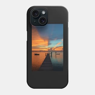 Fire & Ice - Spectacular Colorful Sunset on the Bay Phone Case