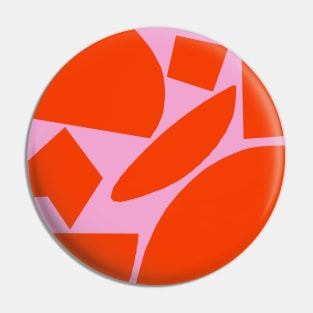 Orange Pink Abstract Shapes Pin