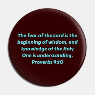 Bible Verse Proverbs 9:10 Pin