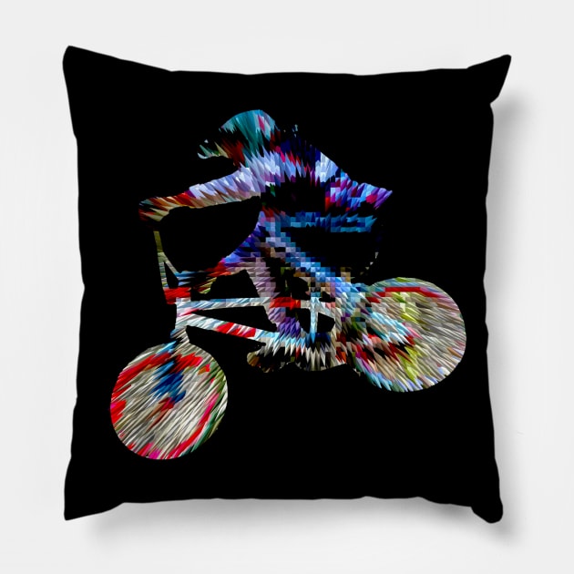 bmx Pillow by rickylabellevie