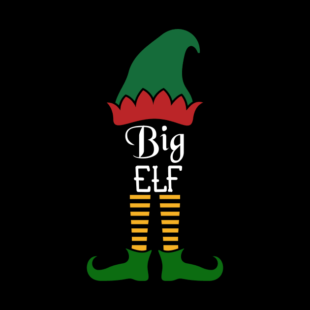 Big Elf Matching Family Group Christmas Party Pajama by Gufbox