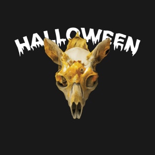 gold skull halloween artwork T-Shirt
