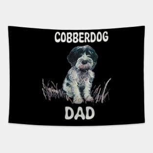 Black and White Cobberdog Dad shirt Tapestry