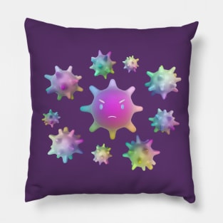 Evil cartoon virus Pillow