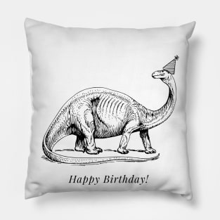 Happy Birthday Dinosaur! Pillow