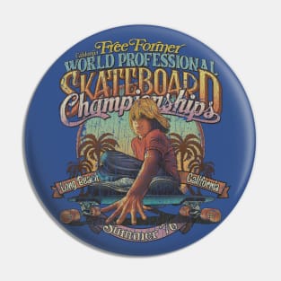 Free Former World Professional Skateboard Championships 1976 Pin