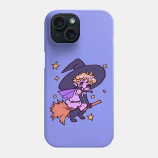 I draw chibi vanilla riding on a broom with stars / sugar sugar rune Phone Case