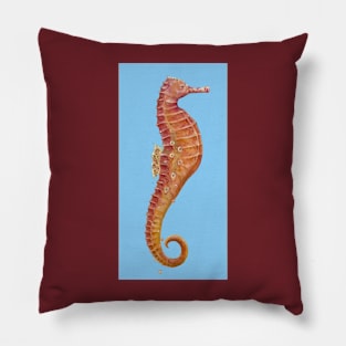 Seahorse (Celeste Blue) Pillow