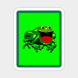 Frog Comic Abstract Whimsical Psychedelic Print Magnet